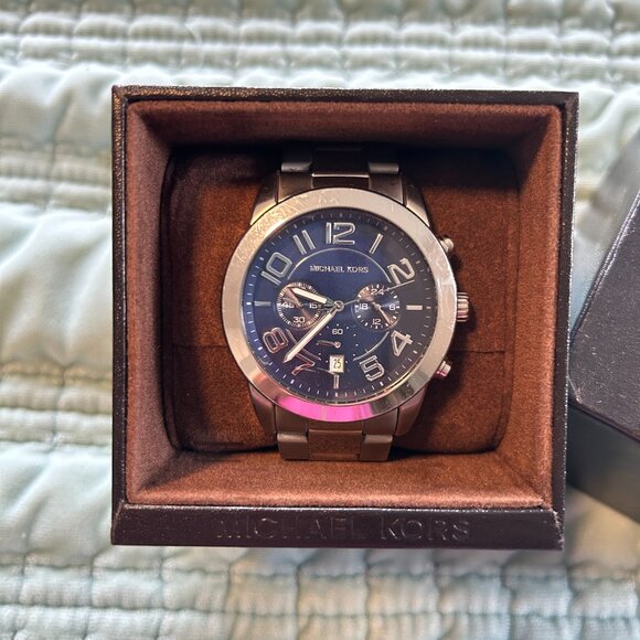 Michael Kors Mercer Blue Face Watch MK8329 - Picture 2 of 9